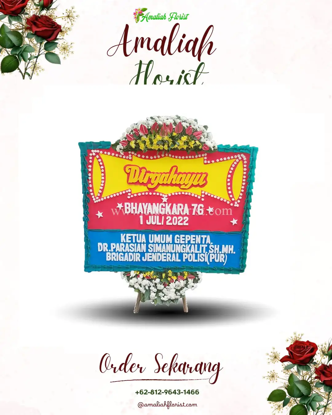 Papan Bunga HUT Ulang Tahun Bunut Hulu